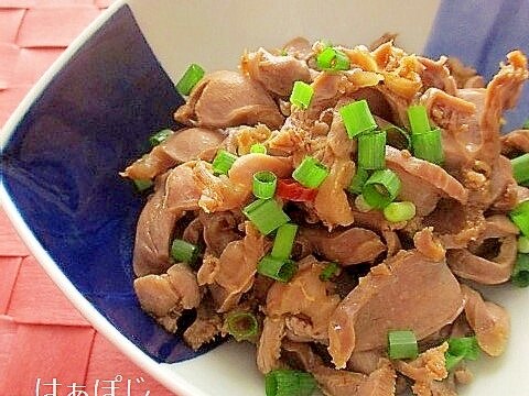 居酒屋メニュー♪砂肝の酢醤油和え